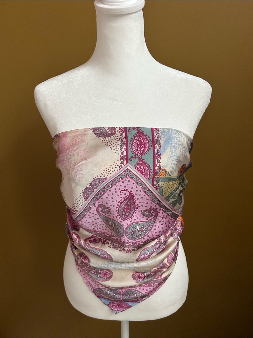 Live 4 Truth Strapless Paisley Bandana Top - Pink Multi